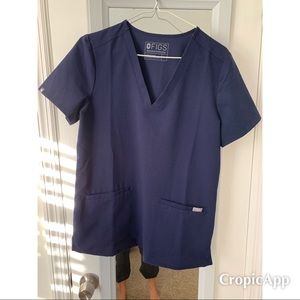 FIGS dark blue small scrub set